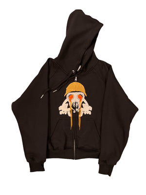 Chenille Gas Mask Hoodie