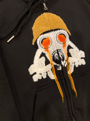 Chenille Gas Mask Hoodie